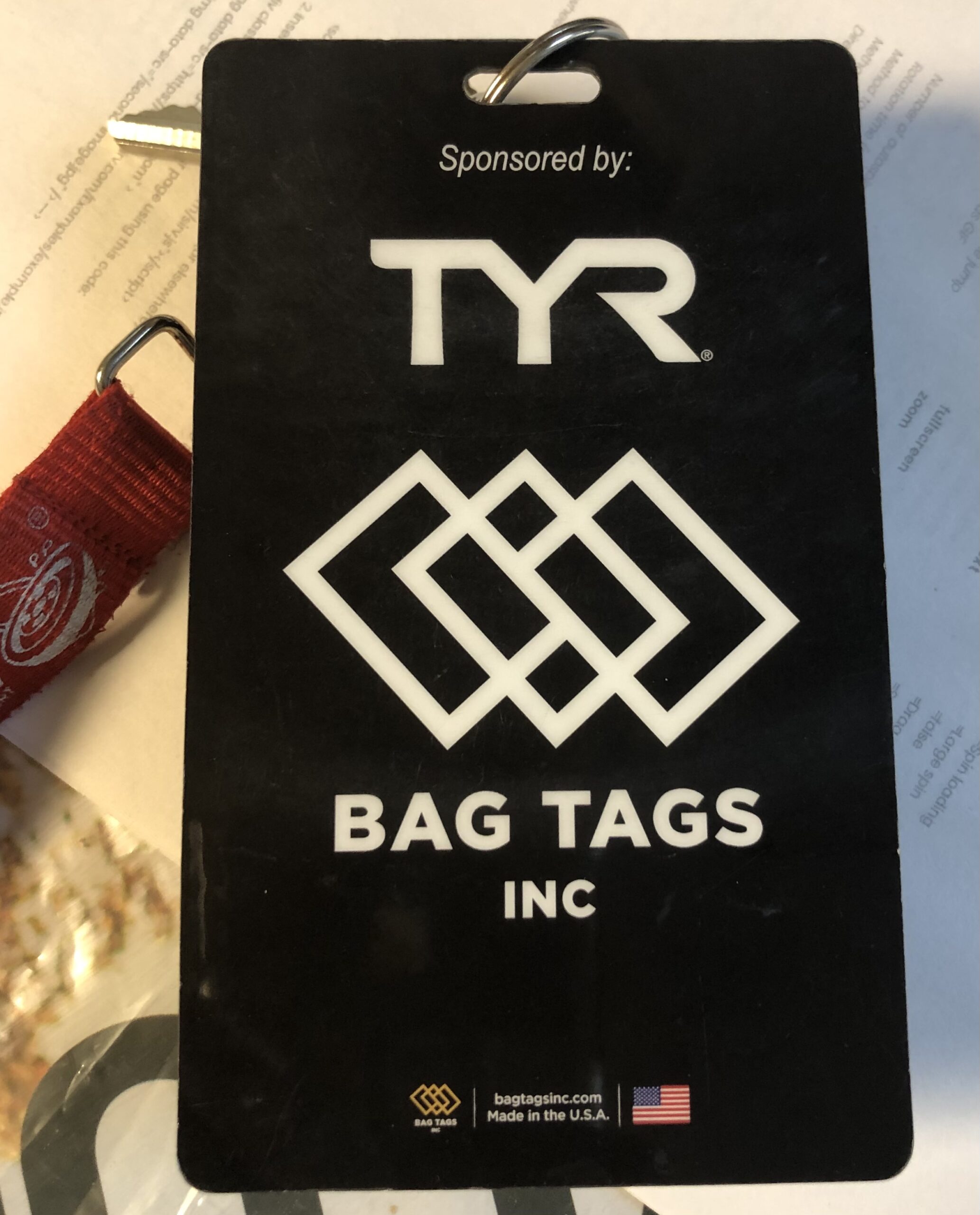 back of bag tag