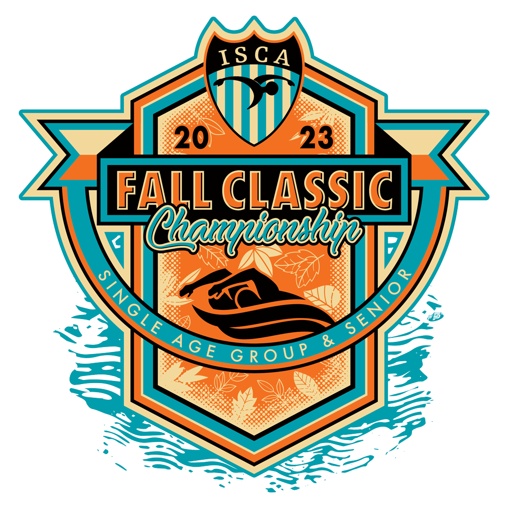 Logo for the ISCA 2023 Fall Classic single-age and senior swim meet